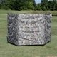 4 Pole 54″ Tall HD Blind- Front View-Camo in the field, Steinman Retriever Products